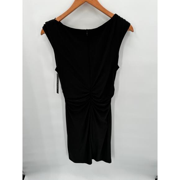 DAVID MEISTER NWT Black Ruched Cowl Neck Dress // 8 - Picture 9 of 11